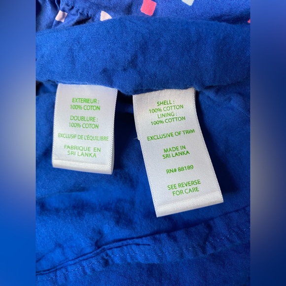 Lily Pulitzer cotton swing dress novella borealis blue pockets Xs - Picture 8 of 10